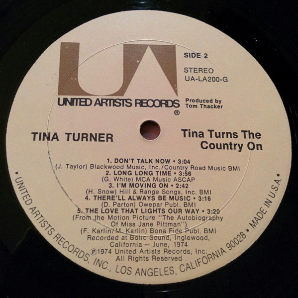 Tina Turner - Tina Turns The Country On | United Artists Records (UA-LA200-G) - 2