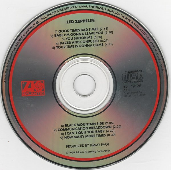 Led Zeppelin - Led Zeppelin [CD] | Atlantic (A2-19126) - 2