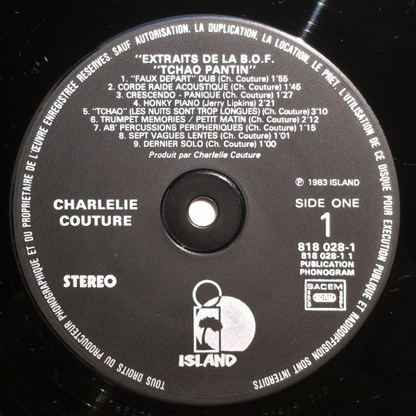 Charlélie Couture - Extraits De La Bande Originale Du Film "Tchao Pantin" | Island Records (818 028-1) - 3 Charlélie Couture - Extraits De La Bande Originale Du Film "Tchao Pantin" | Island Records (818 028-1) - 3