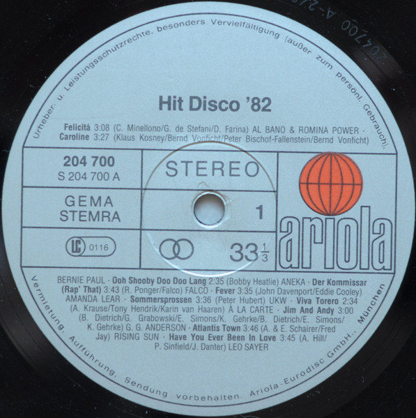 Various - Super 20 - Hit Disco '82 | Ariola (204 700) - 3