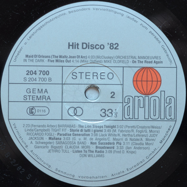 Various - Super 20 - Hit Disco '82 | Ariola (204 700) - 4