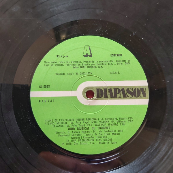 Banda Unió Musical De Torrent - Festa! | Diapason (51.0039) - 2