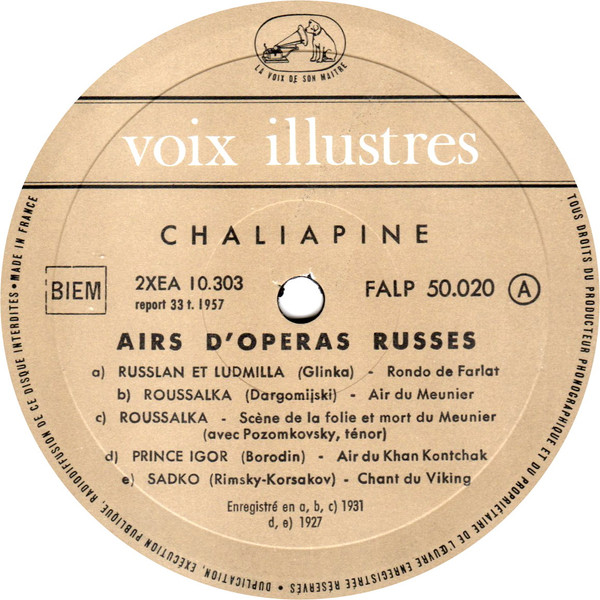 Feodor Chaliapin - Chaliapine - Voix Illustres | La Voix De Son Maître (FALP 50.020) - 3 Feodor Chaliapin - Chaliapine - Voix Illustres | La Voix De Son Maître (FALP 50.020) - 3