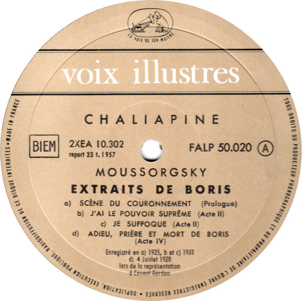 Feodor Chaliapin - Chaliapine - Voix Illustres | La Voix De Son Maître (FALP 50.020) - 2 Feodor Chaliapin - Chaliapine - Voix Illustres | La Voix De Son Maître (FALP 50.020) - 2