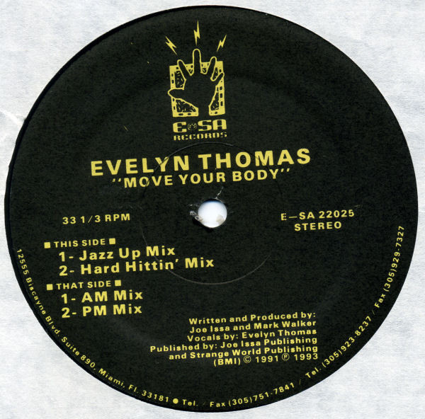 Evelyn Thomas - Move Your Body | E-SA Records (E-SA 22025) - main