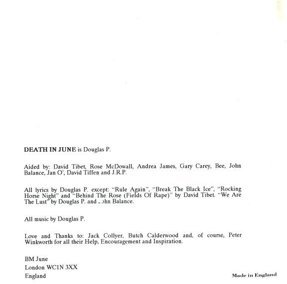 Death In June - The Corn Years | New European Recordings (BAD VC CD7) - 4