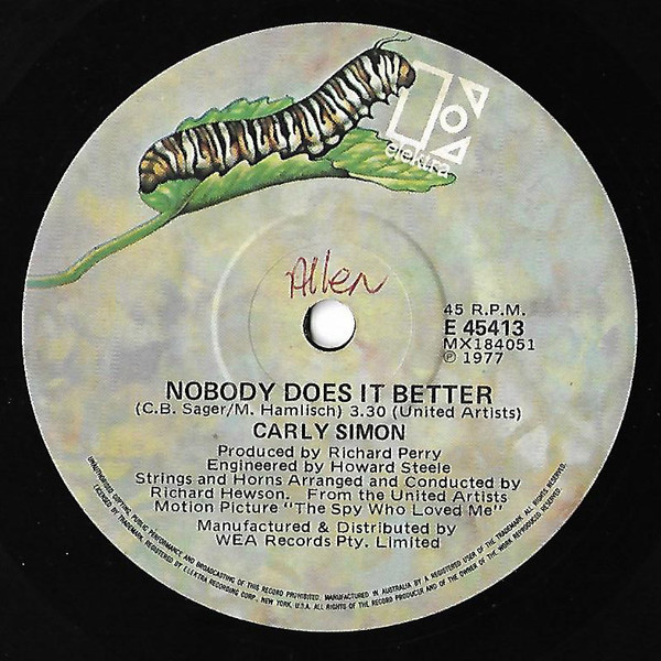 Carly Simon - Nobody Does It Better | Elektra (E 45413) - main