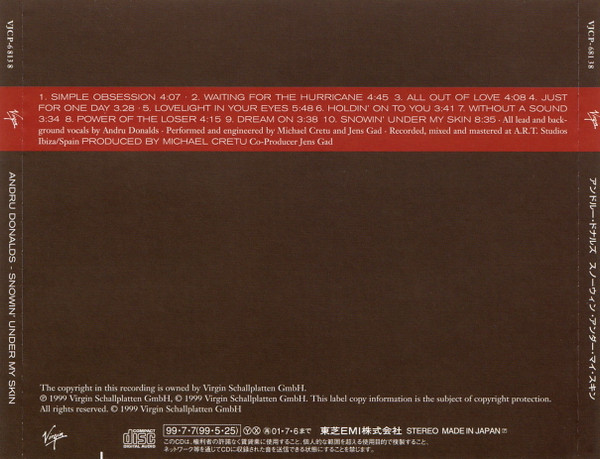 Andru Donalds - Snowin' Under My Skin | Virgin (VJCP-68138) - 4
