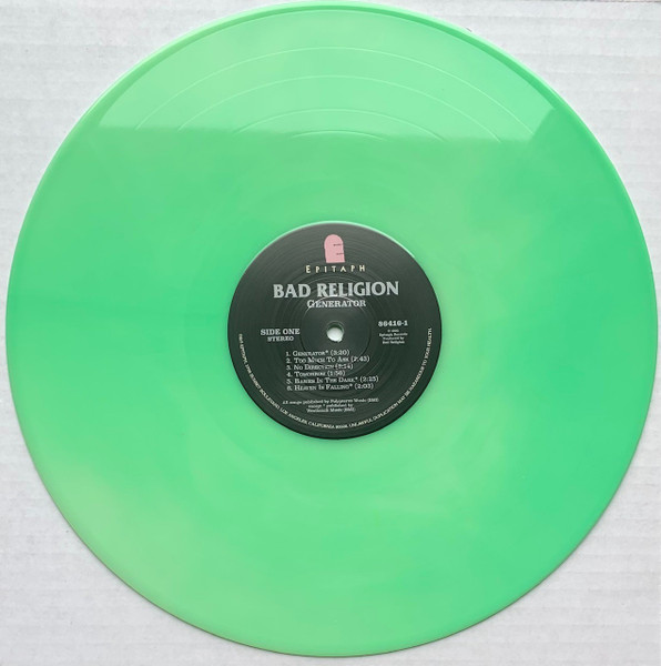 Bad Religion - Generator - Vinilo "Green & Clear Galaxy" | Epitaph (86416-1GCG) - 4 Bad Religion - Generator - Vinilo "Green & Clear Galaxy" | Epitaph (86416-1GCG) - 4