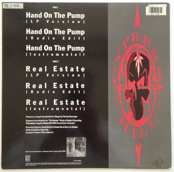 Cypress Hill - Hand On The Pump / Real Estate | Ruffhouse Records (44 74106) - 2 Cypress Hill - Hand On The Pump / Real Estate | Ruffhouse Records (44 74106) - 2