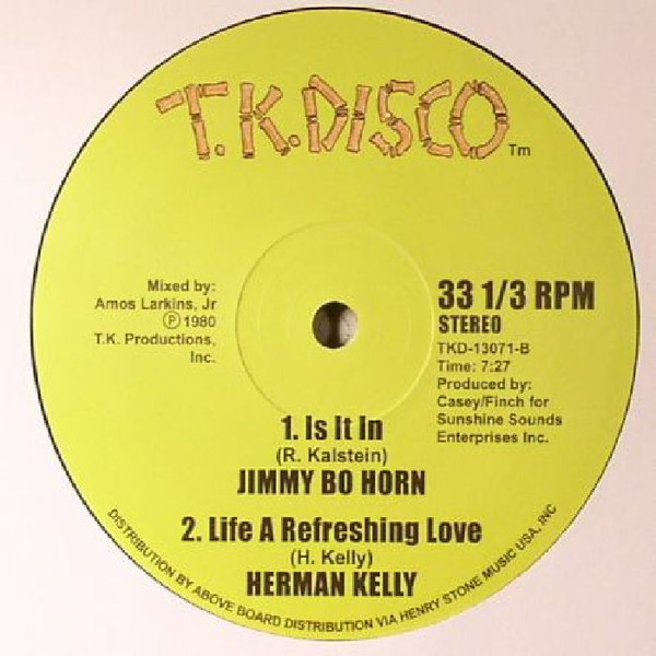 Wizzdom / Jimmy "Bo" Horne / Herman Kelly - Free Bass / Is It In / Life A Refreshing Love | T.K. Disco (TKD-13071) - 2