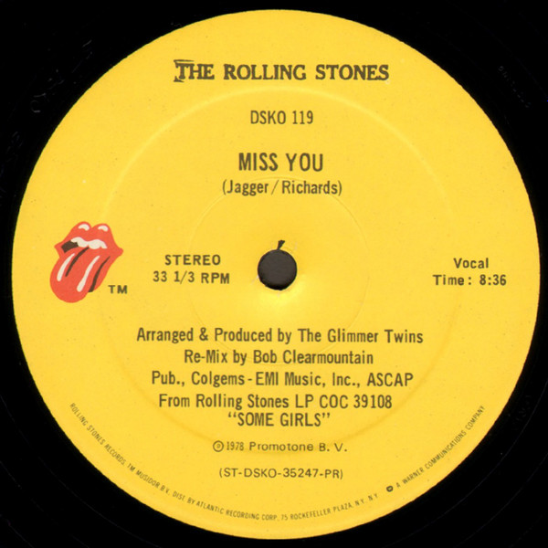 The Rolling Stones - Miss You | Rolling Stones Records (DSKO 119) - 2