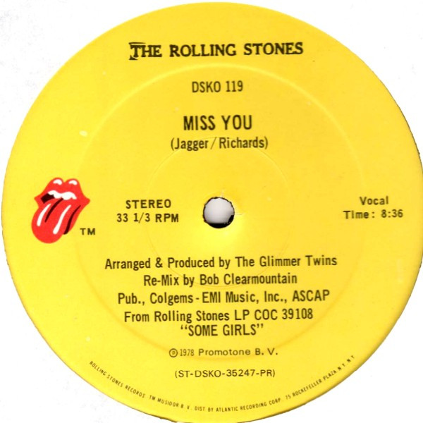 The Rolling Stones - Miss You | Rolling Stones Records (DSKO 119) - 3