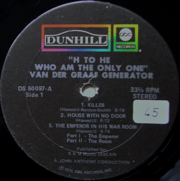 Van Der Graaf Generator - H To He Who Am The Only One | Dunhill (DS 50097) - 4