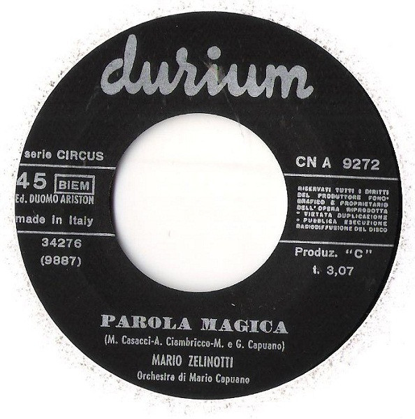 Mario Zelinotti - Un Colpo Al Cuore | Durium (CN A 9272) - 4