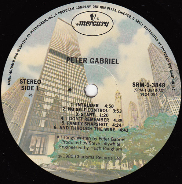 Peter Gabriel - Peter Gabriel | Mercury (SRM-1-3848) - 3 Peter Gabriel - Peter Gabriel | Mercury (SRM-1-3848) - 3