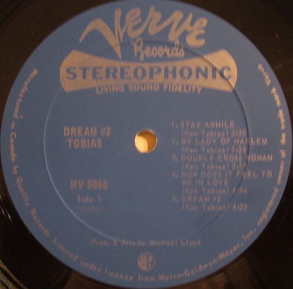 Ken Tobias - Dream #2 | Verve Records (MV 5085) - 3 Ken Tobias - Dream #2 | Verve Records (MV 5085) - 3