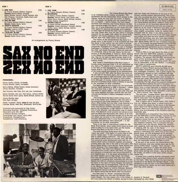 Clarke-Boland Big Band - Sax No End | MPS Records (5C 064-61223) - 2 Clarke-Boland Big Band - Sax No End | MPS Records (5C 064-61223) - 2