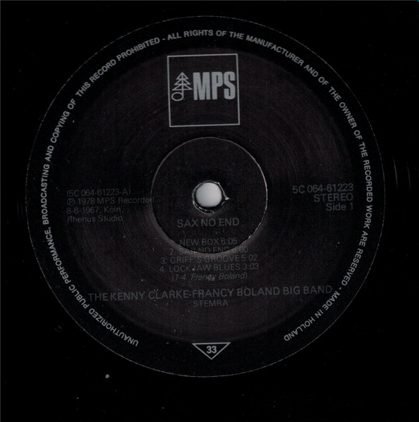 Clarke-Boland Big Band - Sax No End | MPS Records (5C 064-61223) - 3 Clarke-Boland Big Band - Sax No End | MPS Records (5C 064-61223) - 3