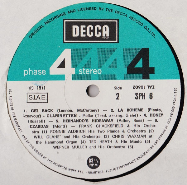 Various - Concerto In Phase 4 Stereo Spectacular | Decca (SPH 6) - 4 Various - Concerto In Phase 4 Stereo Spectacular | Decca (SPH 6) - 4