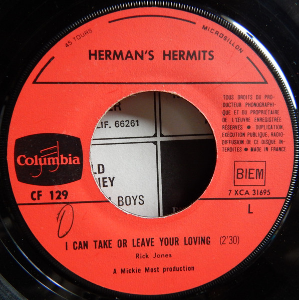 Herman's Hermits - I Can Take Or Leave Your Loving | Columbia (CF 129) - 3 Herman's Hermits - I Can Take Or Leave Your Loving | Columbia (CF 129) - 3