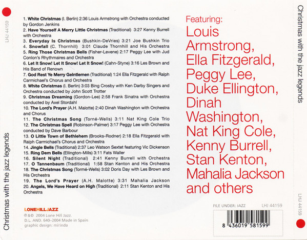 Various - Christmas With The Jazz Legends | Lone Hill Jazz (LHJ 44159) - 2