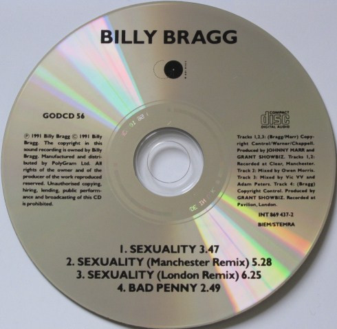 Billy Bragg - Sexuality | Go! Discs (GODCD 56) - 2