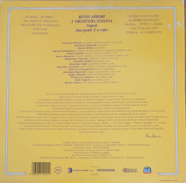 Renzo Arbore L'Orchestra Italiana - Napoli Due Punti. E A Capo | Fonit Cetra (TLPX 367) - 2 Renzo Arbore L'Orchestra Italiana - Napoli Due Punti. E A Capo | Fonit Cetra (TLPX 367) - 2