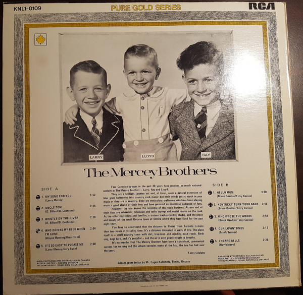 The Mercey Brothers - The Best Of | RCA (KNL1-0109) - 2
