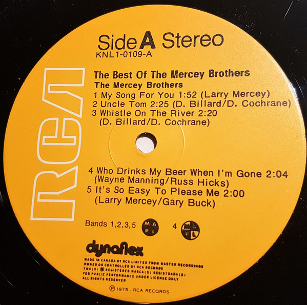The Mercey Brothers - The Best Of | RCA (KNL1-0109) - 3