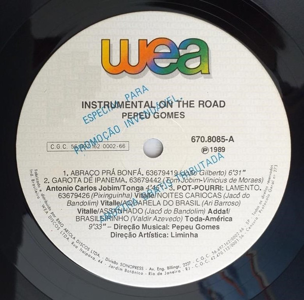 Pepeu Gomes - Instrumental On The Road | WEA (670.8085) - 3 Pepeu Gomes - Instrumental On The Road | WEA (670.8085) - 3