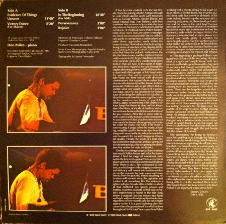 Don Pullen - Evidence Of Things Unseen | Black Saint (BSR 0080) - 2 Don Pullen - Evidence Of Things Unseen | Black Saint (BSR 0080) - 2
