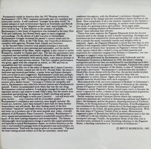 Sergei Vasilyevich Rachmaninoff , Philip Fowke , Royal Philharmonic Orchestra , Yuri Temirkanov - Piano Concerto No. 2 In C Minor, Op. 18 • Rhapsody On A Theme Of Paganini, Op. 43 | EMI Eminence (CD-EMX 9509 STEREO) - 3 Sergei Vasilyevich Rachmaninoff , Philip Fowke , Royal Philharmonic Orchestra , Yuri Temirkanov - Piano Concerto No. 2 In C Minor, Op. 18 • Rhapsody On A Theme Of Paganini, Op. 43 | EMI Eminence (CD-EMX 9509 STEREO) - 3