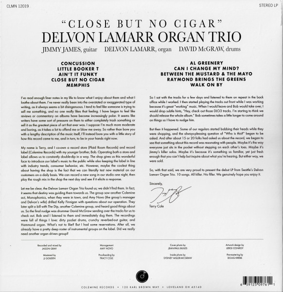 Delvon Lamarr Organ Trio - Close But No Cigar | Colemine Records (CLMN-12019) - 2 Delvon Lamarr Organ Trio - Close But No Cigar | Colemine Records (CLMN-12019) - 2