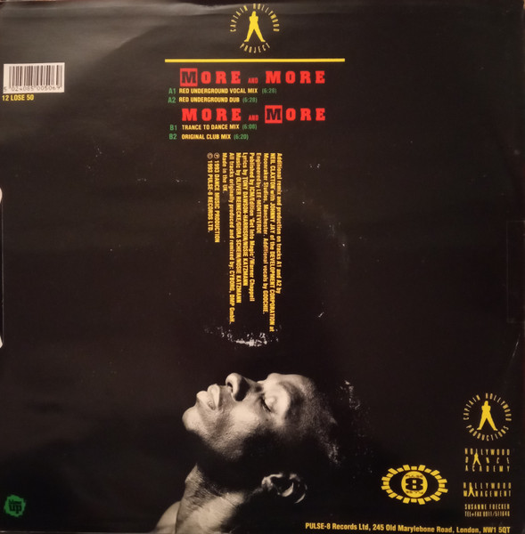 Captain Hollywood Project - More And More (12") [Vinyl] | Pulse-8 Records (12 LOSE 50) - 2