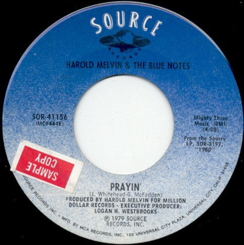 Harold Melvin And The Blue Notes - Prayin' | Source Records (SOR-41156)