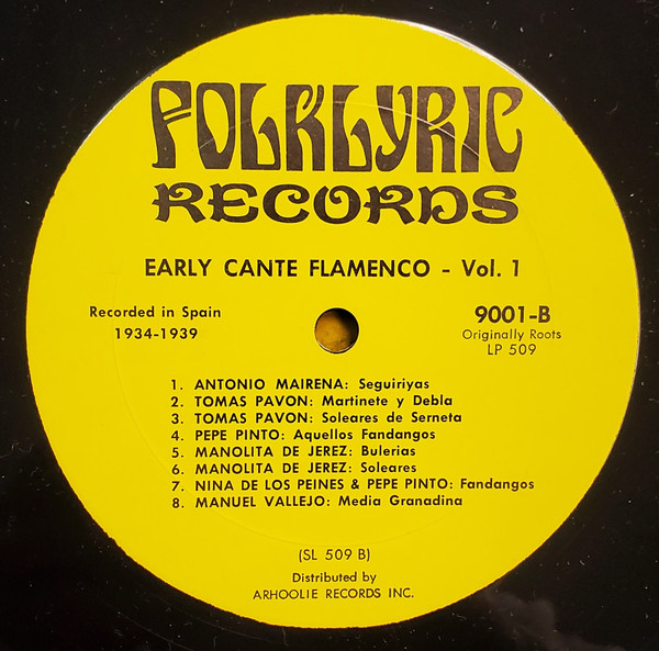 Various - Early Cante Flamenco: Great And Rare Recordings (1934-1939) - Vol. 1 | folklyric records (9001) - 4 Various - Early Cante Flamenco: Great And Rare Recordings (1934-1939) - Vol. 1 | folklyric records (9001) - 4