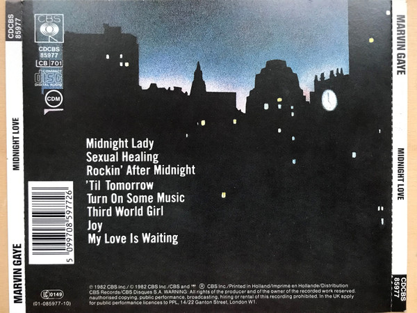 Marvin Gaye - Midnight Love | CBS (CDCBS 85977) - 2