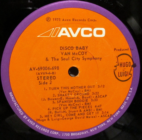 Van McCoy & The Soul City Symphony - Disco Baby | Avco (AV-69006-698) - 4 Van McCoy & The Soul City Symphony - Disco Baby | Avco (AV-69006-698) - 4