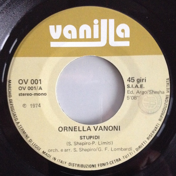 Ornella Vanoni - Stupidi | Vanilla (OV 001) - 3