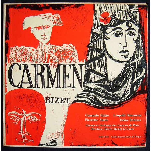 Georges Bizet , Choeurs Et Orchestre Des Concerts De Paris , Pierre-Michel Le Conte , Consuelo Rubio , Pierrette Alarie , Leopold Simoneau , Heinz Rehfuss - Carmen | Guilde Internationale Du Disque (MMS 2184) Georges Bizet , Choeurs Et Orchestre Des Concerts De Paris , Pierre-Michel Le Conte , Consuelo Rubio , Pierrette Alarie , Leopold Simoneau , Heinz Rehfuss - Carmen | Guilde Internationale Du Disque (MMS 2184)