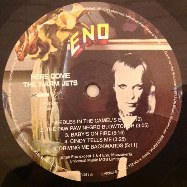 Brian Eno - Here Come The Warm Jets | Virgin EMI Records (ENOLP1) - 3