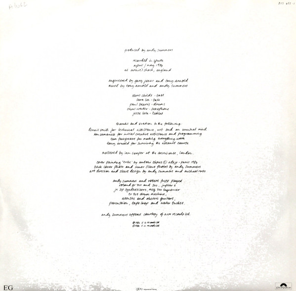 Andy Summers , Robert Fripp - Bewitched | Editions EG (823 452-1) - 4 Andy Summers , Robert Fripp - Bewitched | Editions EG (823 452-1) - 4