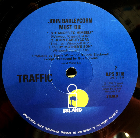 Traffic - John Barleycorn Must Die | Island Records (ILPS 9116) - 2
