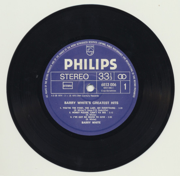 Barry White - Barry White's Greatest Hits | Philips (6853 006) - 3