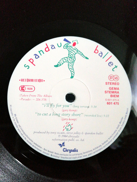 Spandau Ballet - I'll Fly For You | Chrysalis (601 475) - 3