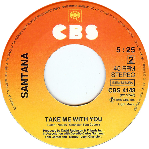 Santana - Europa (Earth's Cry Heaven's Smile) | CBS (CBS 4143) - 4