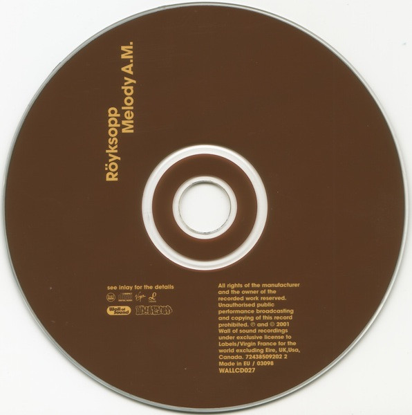 Röyksopp - Melody A.M. | Wall Of Sound (WALLCD027) - 2 Röyksopp - Melody A.M. | Wall Of Sound (WALLCD027) - 2