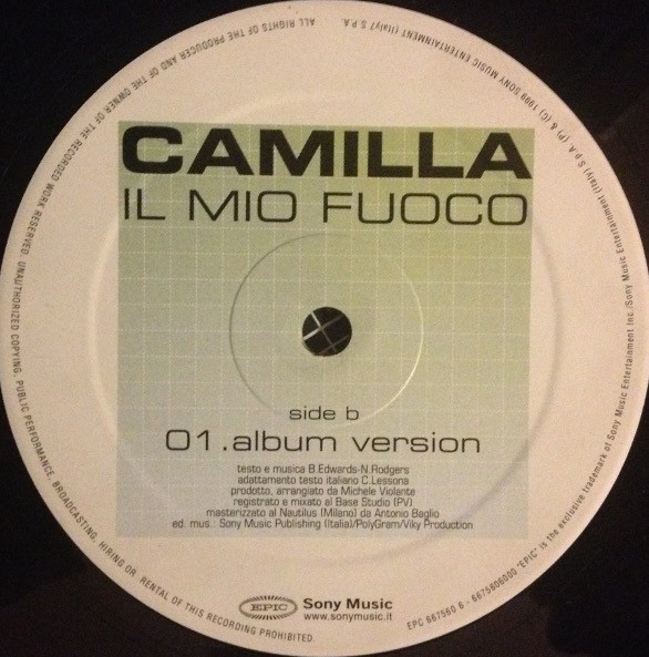 Camilla Lessona - Il Mio Fuoco (Remix) | Epic (EPC 667560 6)