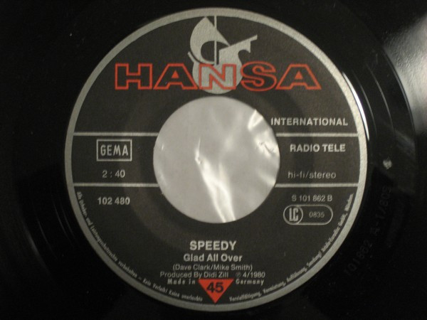 Speedy - Willy Is Back / Glad All Over | Hansa International (102 480) - 4